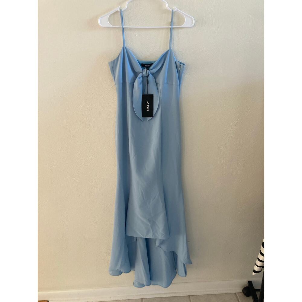 NWT Likely Calhoun Gown Bow Strap Dress in Baby Blue Bell Revolve 8 $378 - Picture 4 of 7